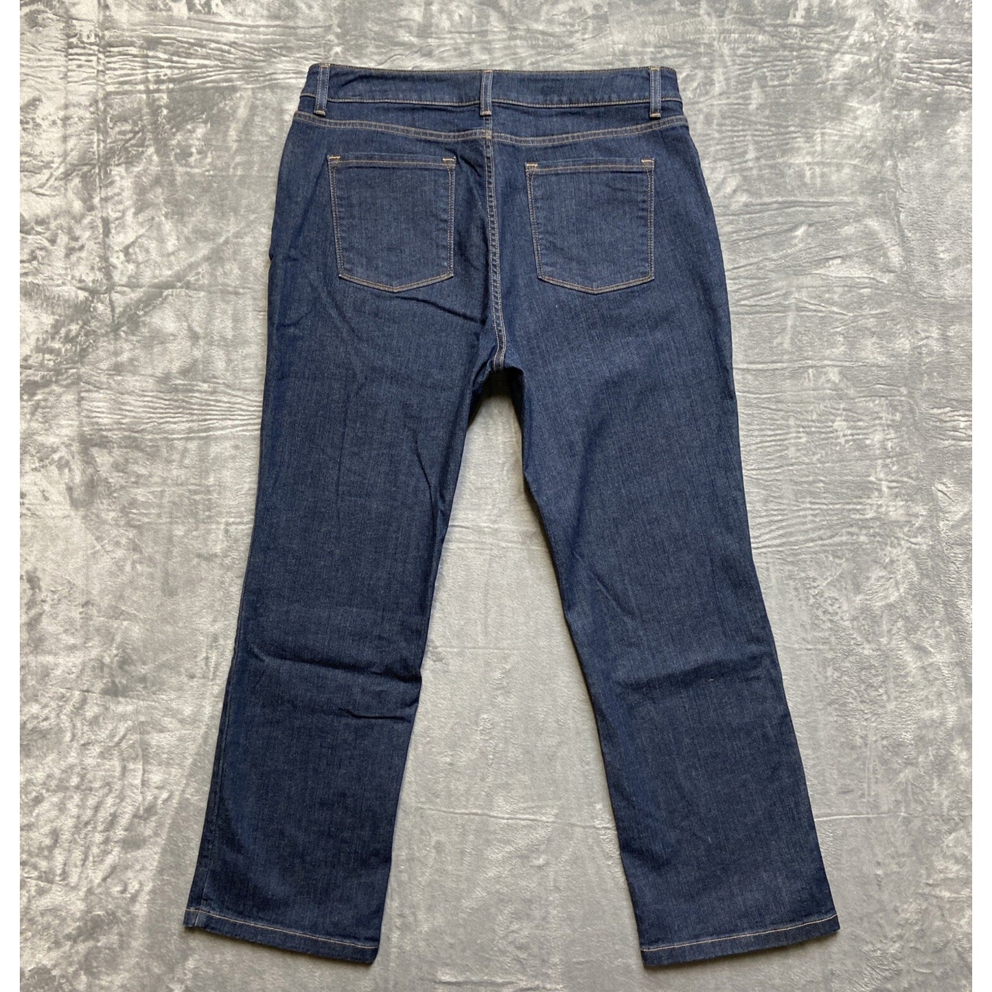 L.L. Bean Straight Leg Jeans Women’s Size 16P Dark Blue Denim