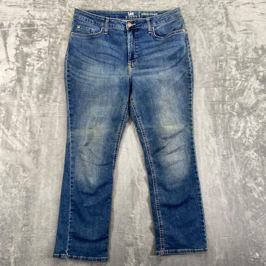 Lee Women's Midrise Straight Jeans Size 14P Blue