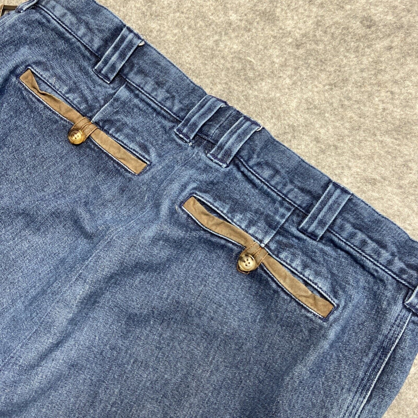 Orvis Straight Jeans Men's Size 42 Blue Dark Wash Denim 100% Cotton Pants