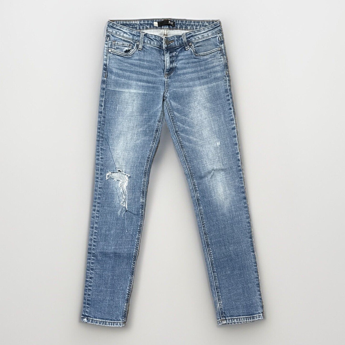 KUT From The Kloth Catherine Boyfriend Women's Distressed Jeans Size 4 Blue