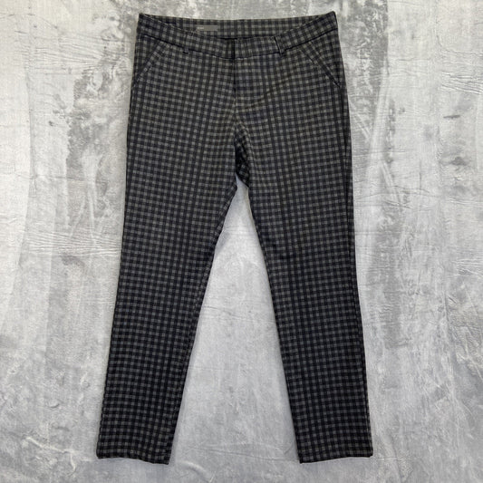KUT From The Kloth Skinny Trousers Women's Size 14L Plaid Black Dress Pants
