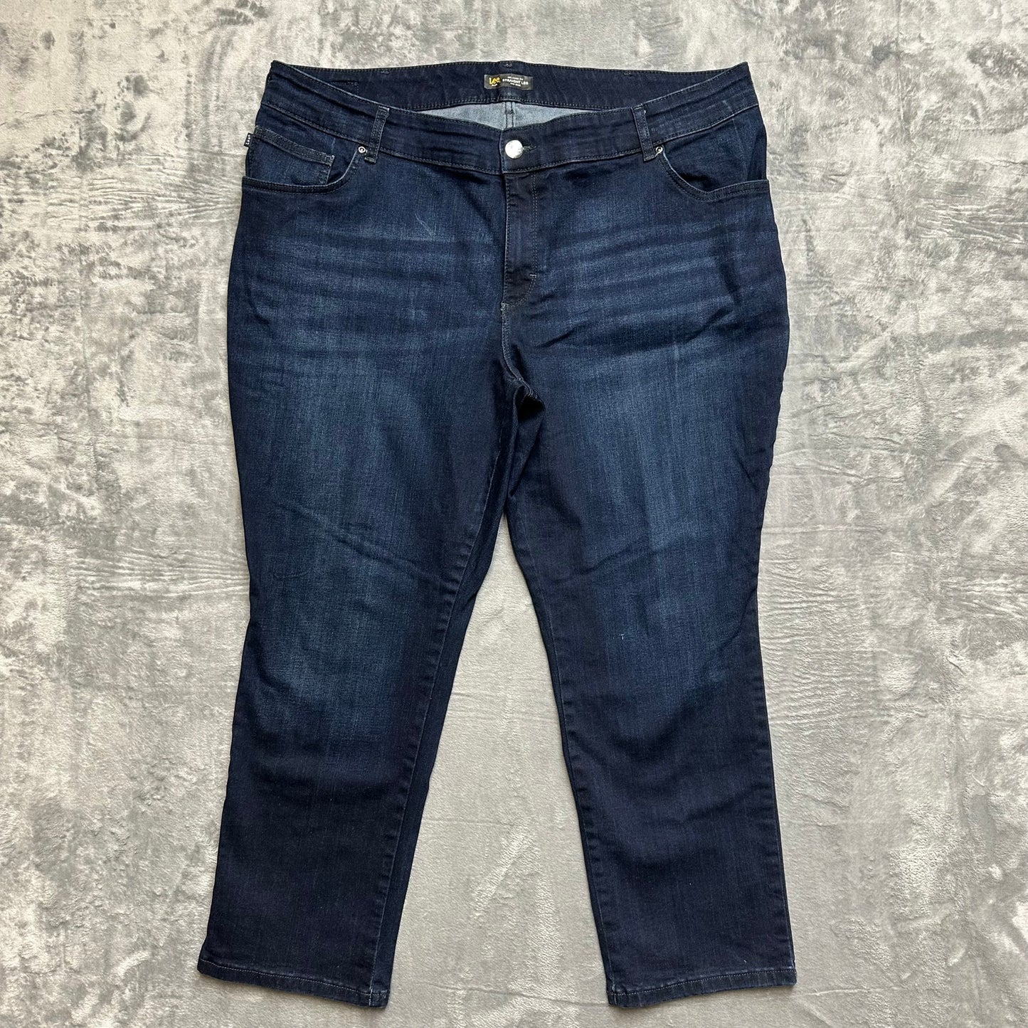 Lee Straight Leg Jeans Women's Size 22W Blue Denim