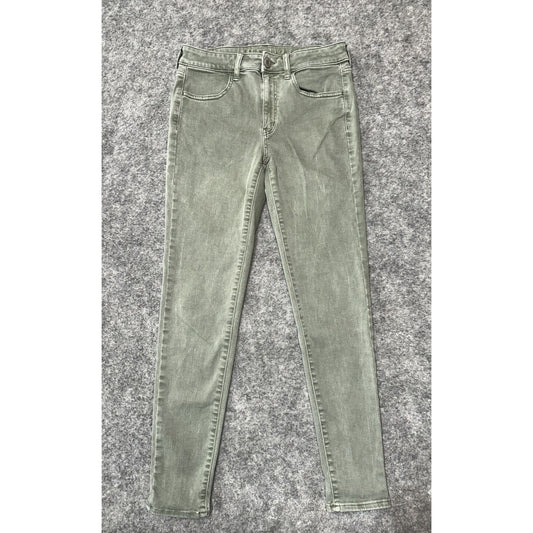 American Eagle Next Level Stretch Hi Rise Jegging Women's Jeans Size 8R Green