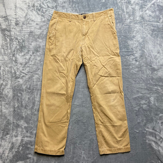 American Eagle Relaxed Straight Chino Pants Men's Size 34x32 Tan Brown