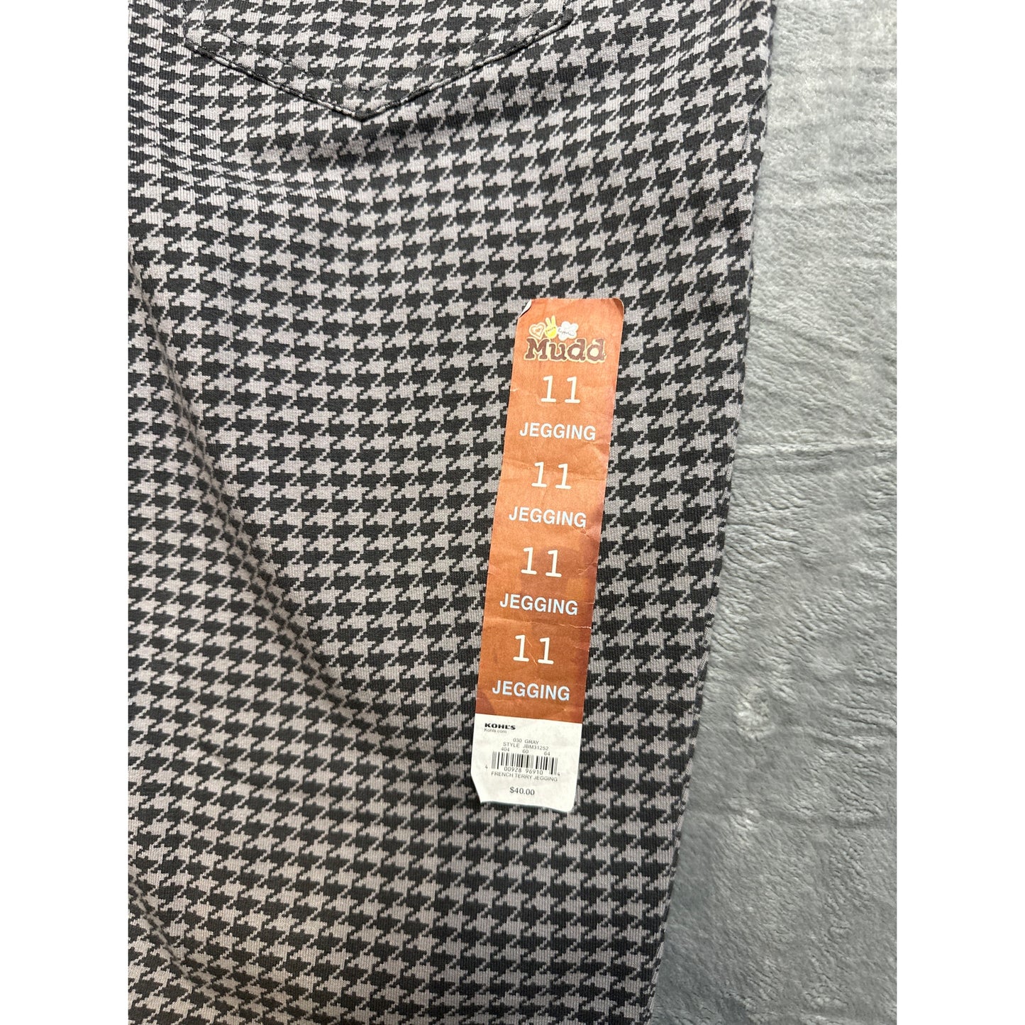 New Mudd Jegging Women's Size 11 Gray Gingham Check Pants
