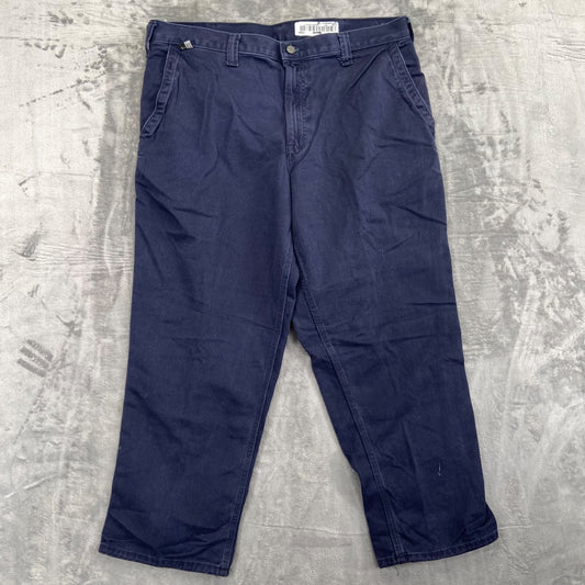 Carhartt FR Men's Straight Pants 36x28 Dark Blue Navy Flame Resistant