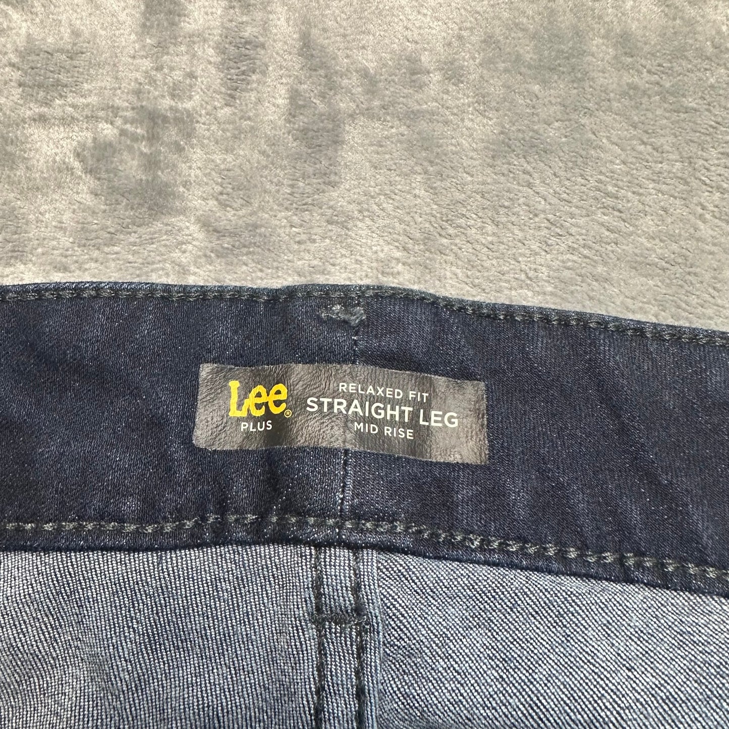 Lee Straight Leg Jeans Women's Size 22W Blue Denim