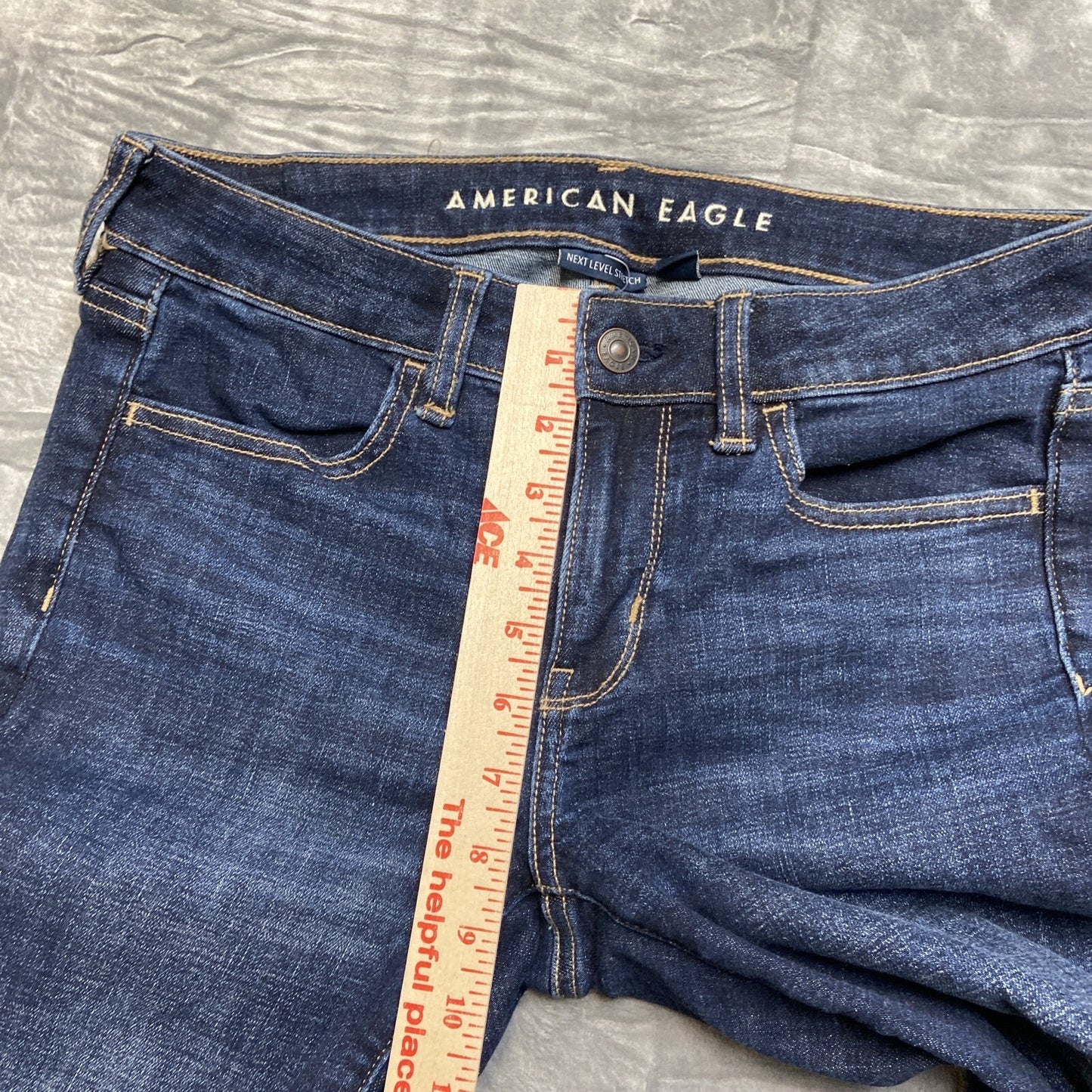 American Eagle Jegging Skinny Jeans Women's Size 4 Long Blue Denim
