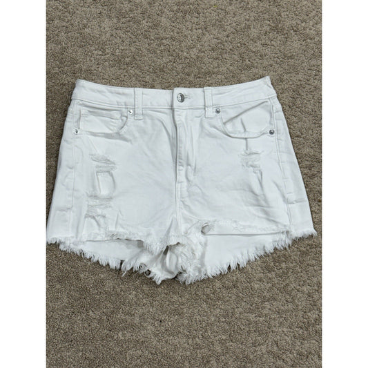 American Eagle Mom Short White Cutoff Size 8