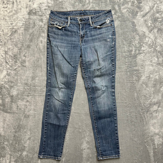 Levi’s Demi Curve Distressed Skinny Jeans Women’s Size 27 Dark Blue