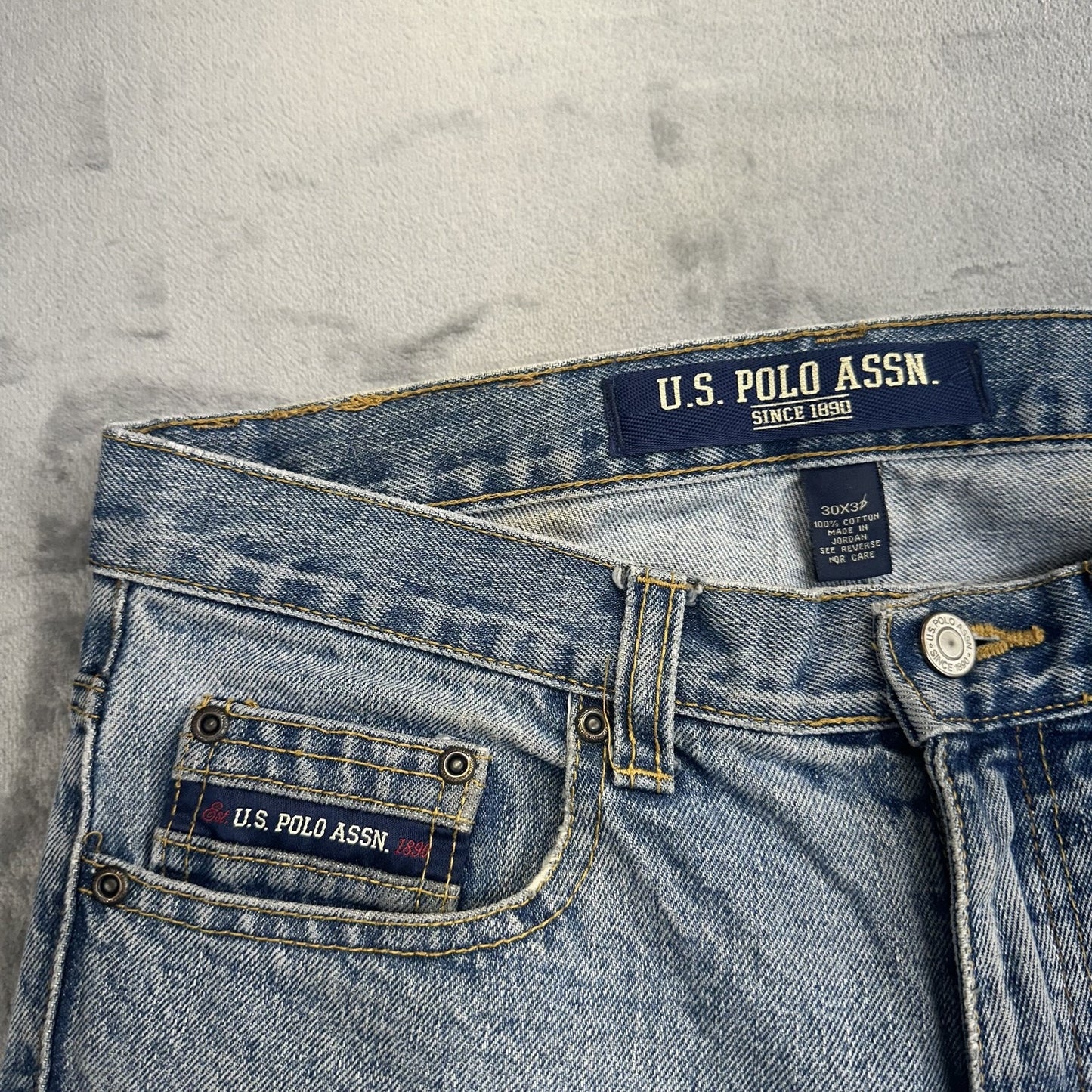 Vintage U.S. Polo Assn. Straight Leg Jeans Men's 30x32 Light Wash Blue