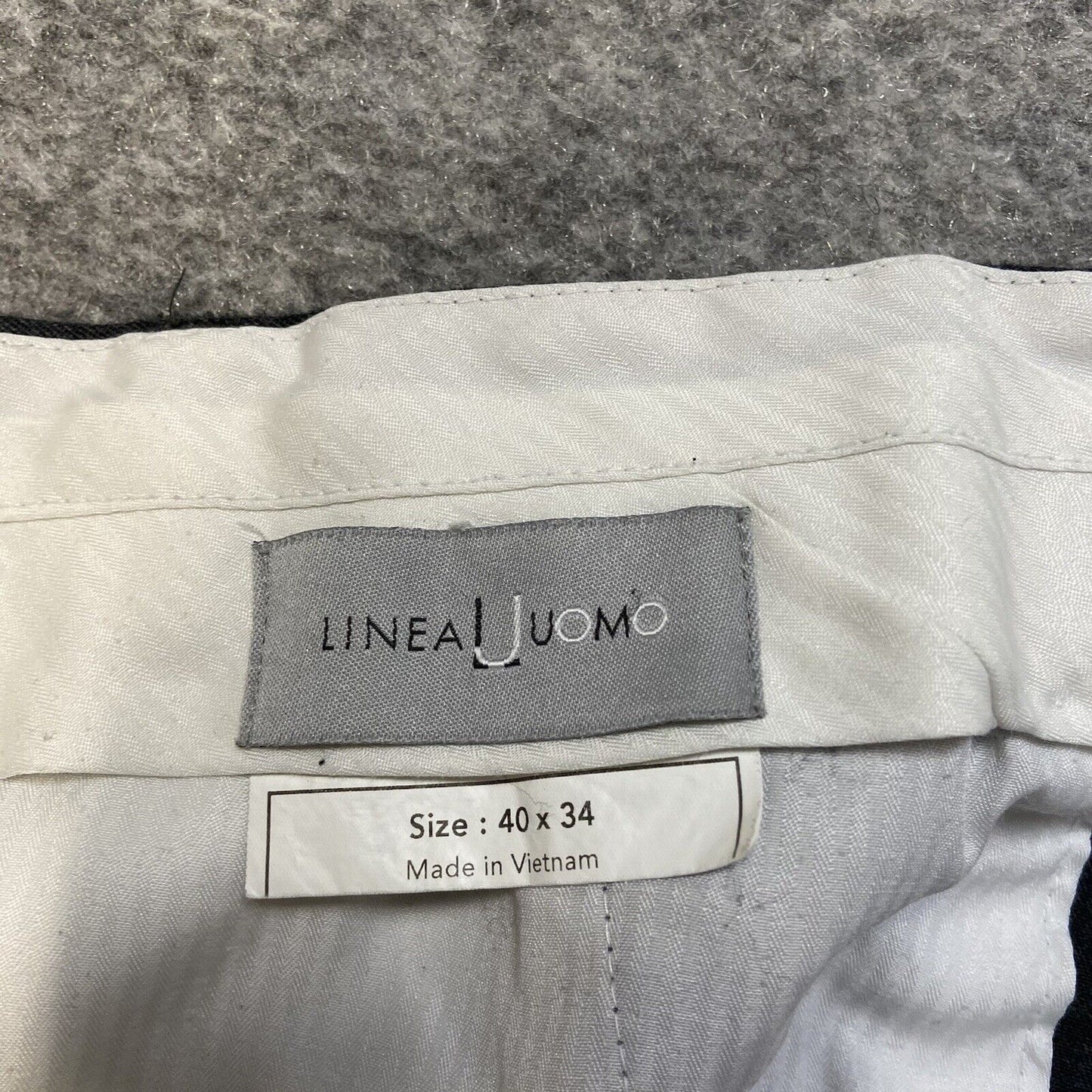 Linea Uomo Pleated Dress Pants Men's Size 40x34 Dark Gray Pants