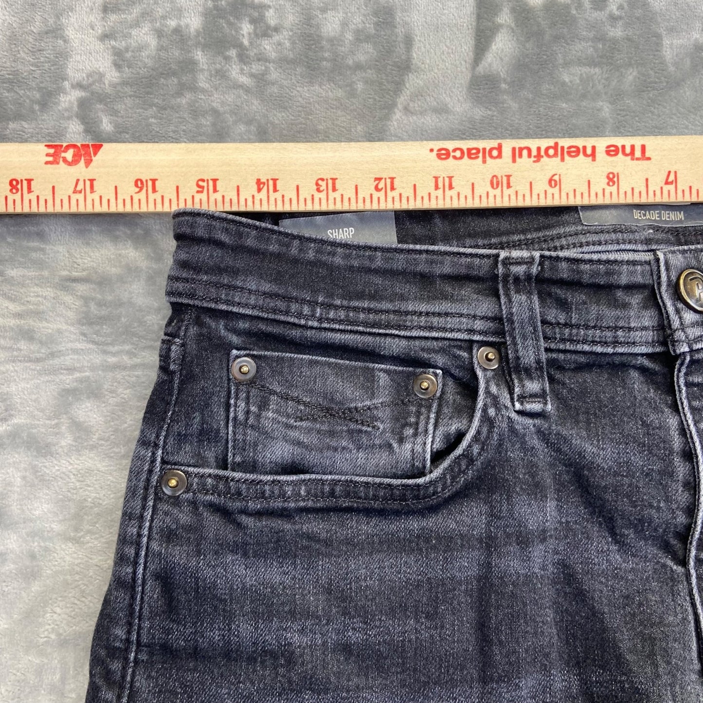 Revtown Men's Sharp Straight Jeans Size 31x30 Blue Dark Wash