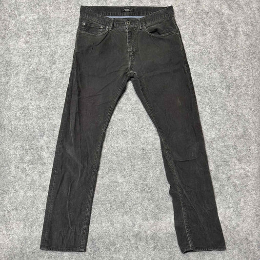 Banana Republic Pima Cotton Men's Corduroy Straight Jeans Size 31x32 Black Dark