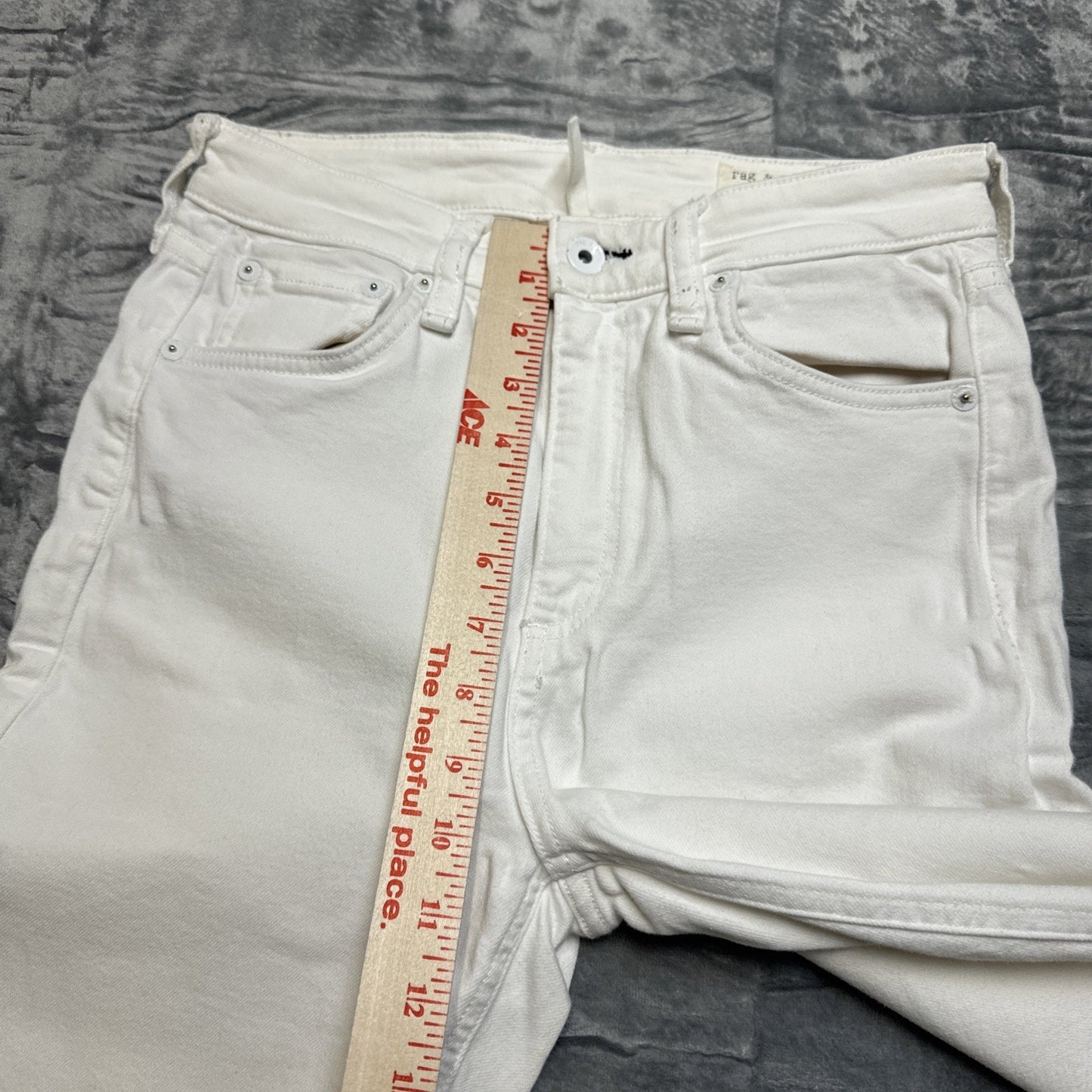 Rag & Bone Nina High Rise Ankle Flare Jeans Women's Size 26 White