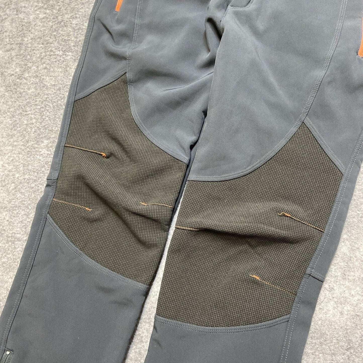 Gash Hao Softshell Waterproof Ski Snowboard Pants Men's 30x30 Fleece Lined Gray