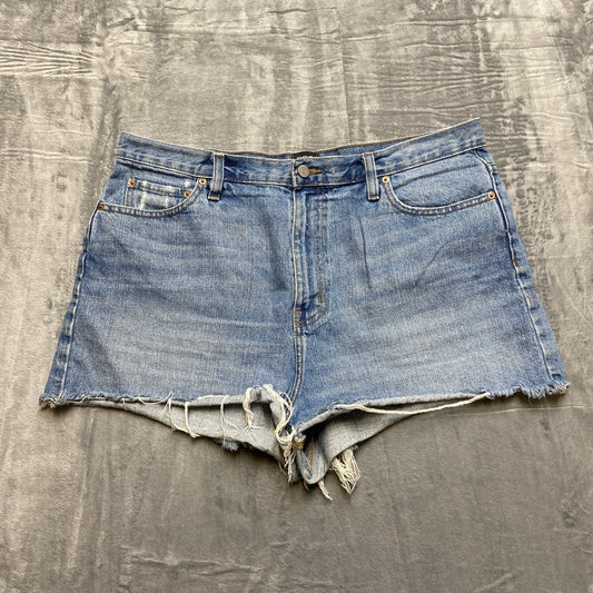 BDG High-Rise Girlfriend Cutoff Denim Shorts Women’s Size 33 Light Blue Denim