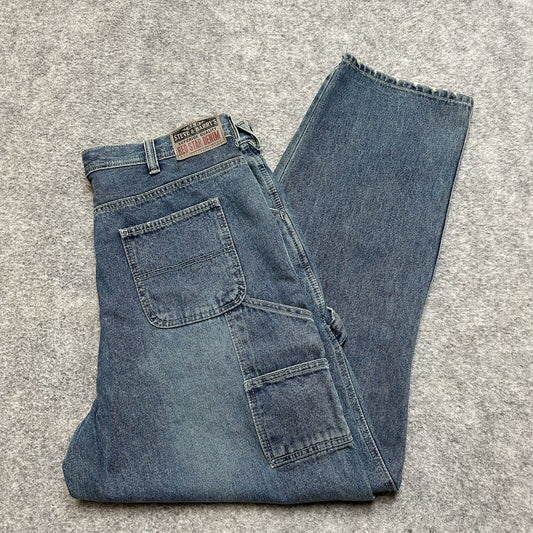 New Steve & Barry's Carpenter Jeans Men's Size 38x34 Blue Denim