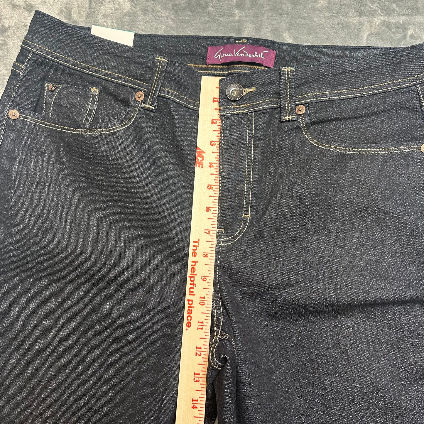 New Gloria Vanderbilt Boot Cut Jeans Women's Size 16 Stretch Average Black Denim