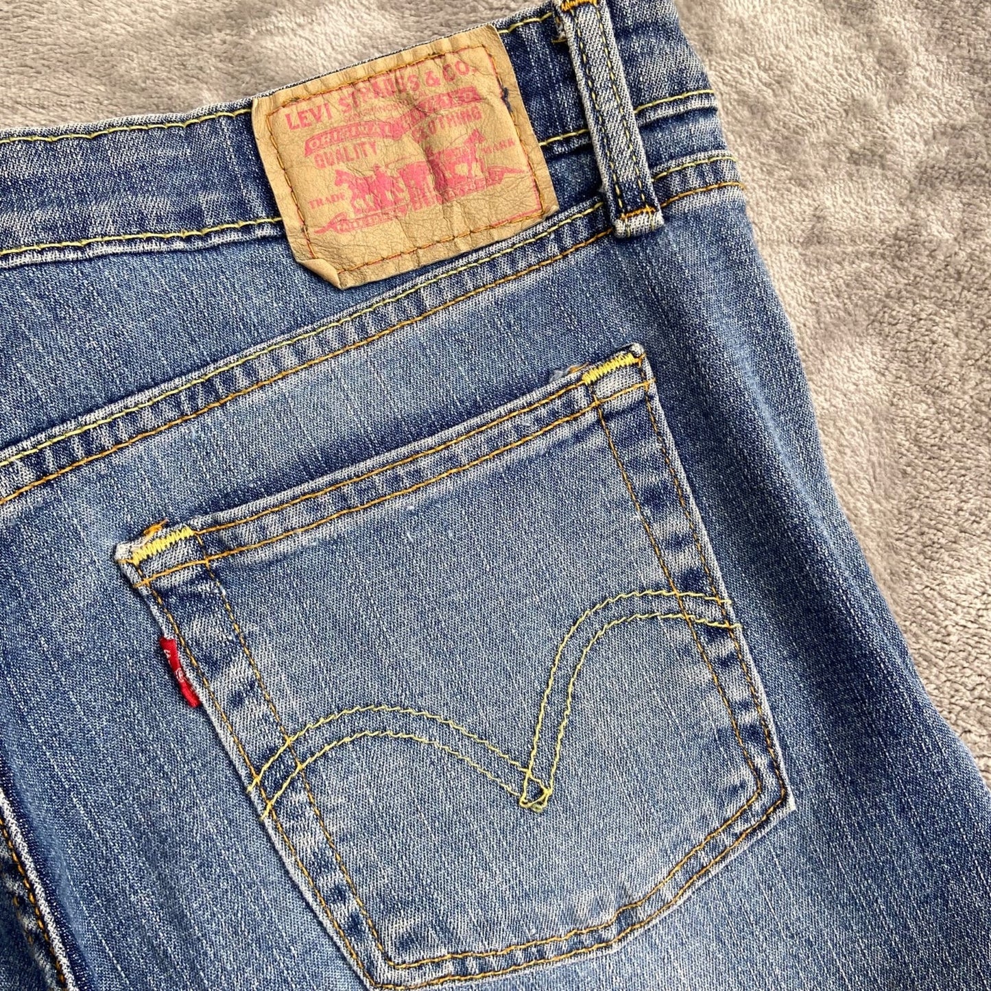 Levi's 519 Flare Jeans Women's Size 7L Blue Denim Cotton Blend