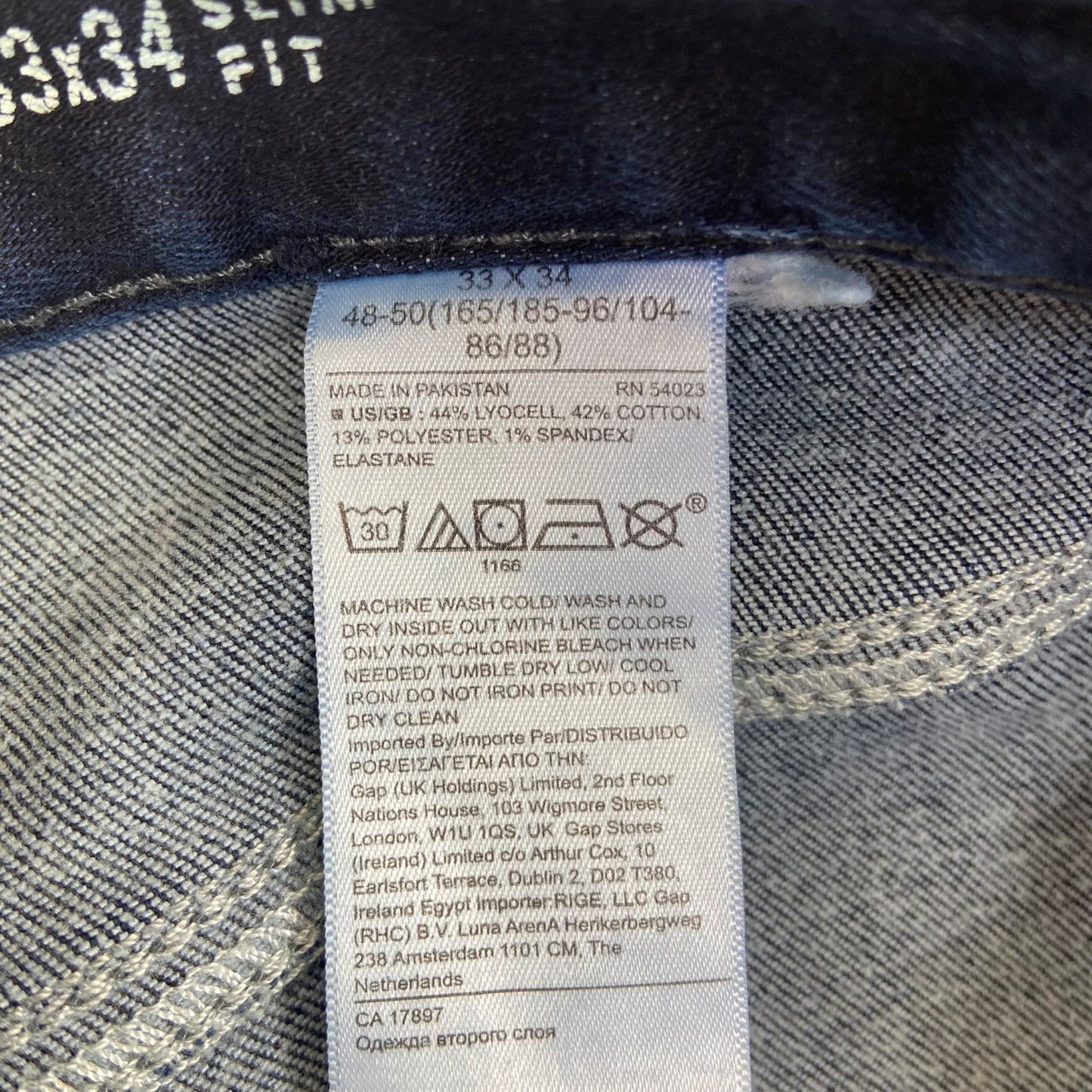 Banana Republic Traveler Slim Fit Men's Jeans 33x34 Dark Blue Denim