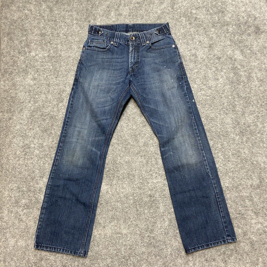 Levi's 514 Slim Straight Jeans Mens Size 29x30 Western Dark Wash Zip Pocket Rare