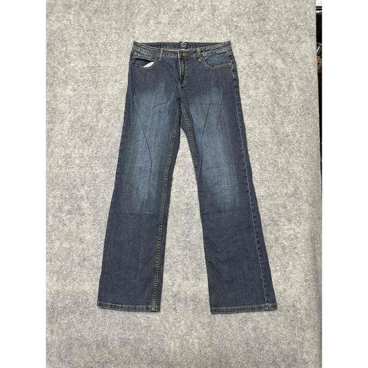Cowgirl Up Women's Bootcut Jeans Size 12 Black Dark Wash Denim
