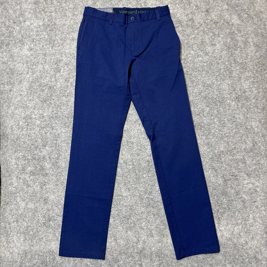 New Vineyard Vines Performance Slim Fit Chino Mens Size 28x32 Deep Bay Dark Blue