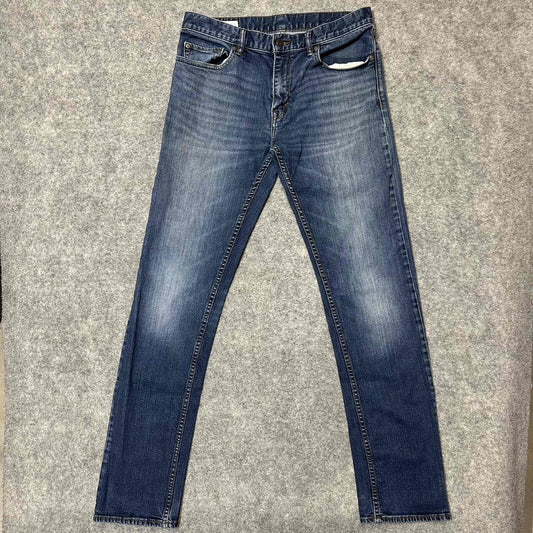 Banana Republic Jeans Men's Five Pocket Button Fly Straight Jeans 32x36 Blue