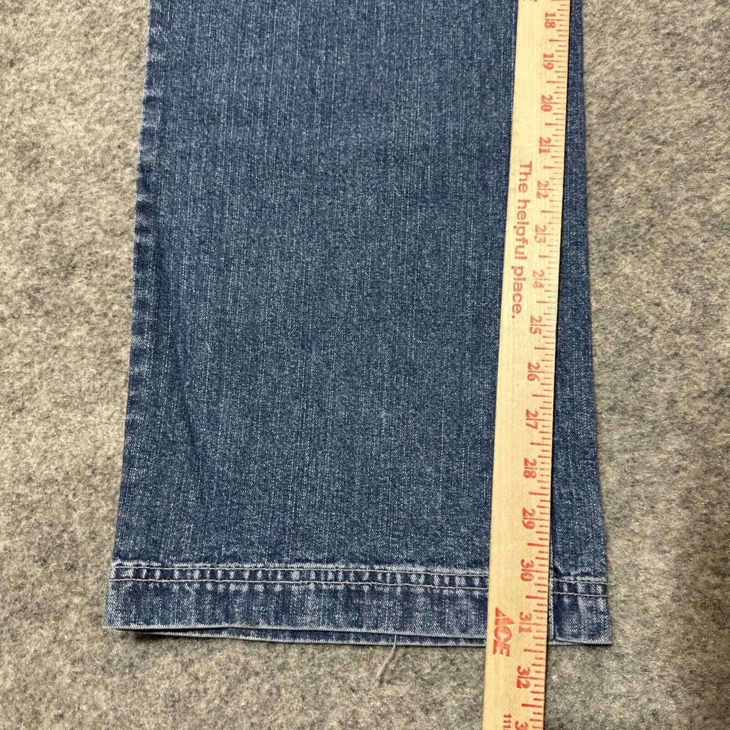 Vintage New Mossimo Gene Wide Leg Side Zip Jeans Women's Size 30 Blue Denim