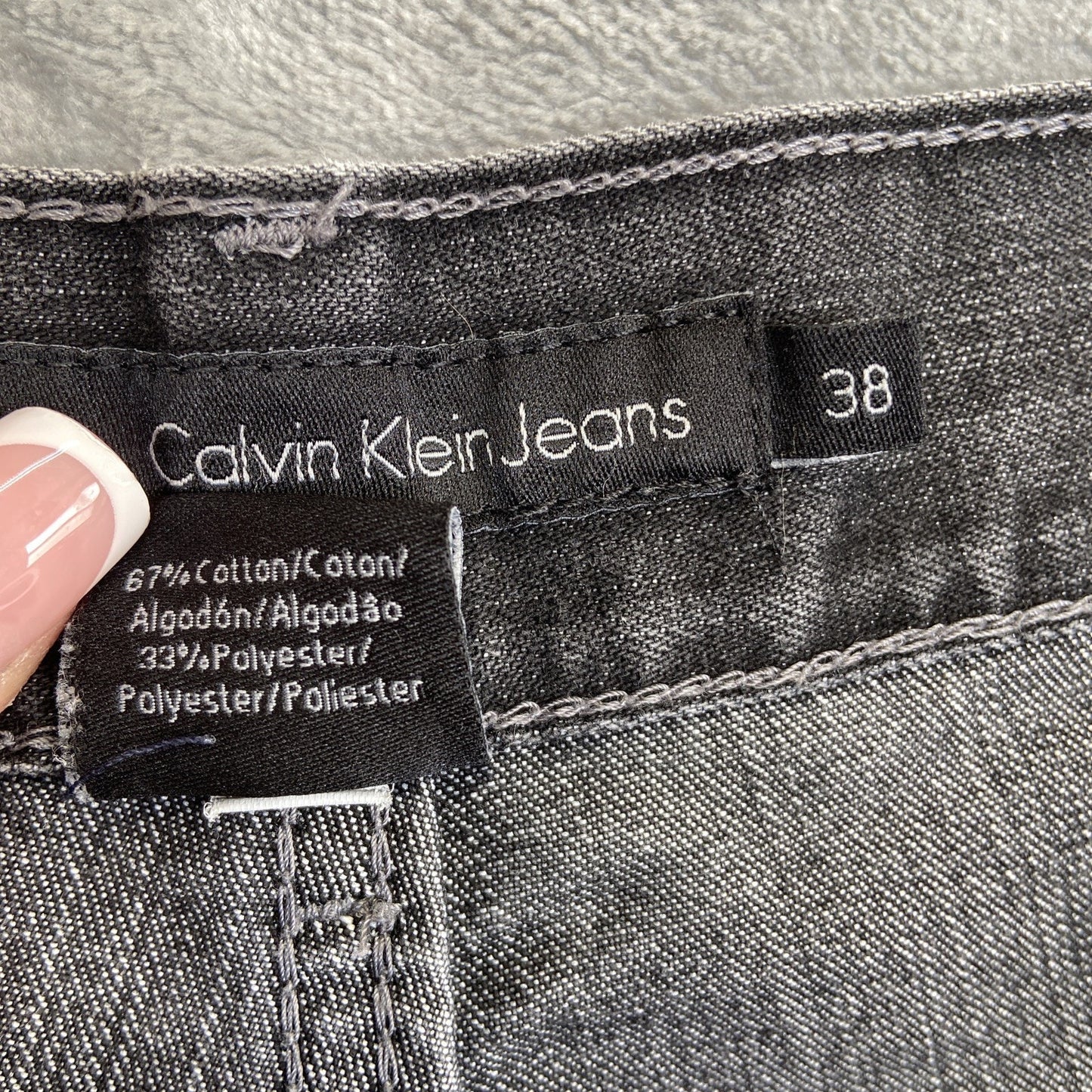 Vintage Calvin Klein Straight Jeans Men's Size 38x32 Black Denim