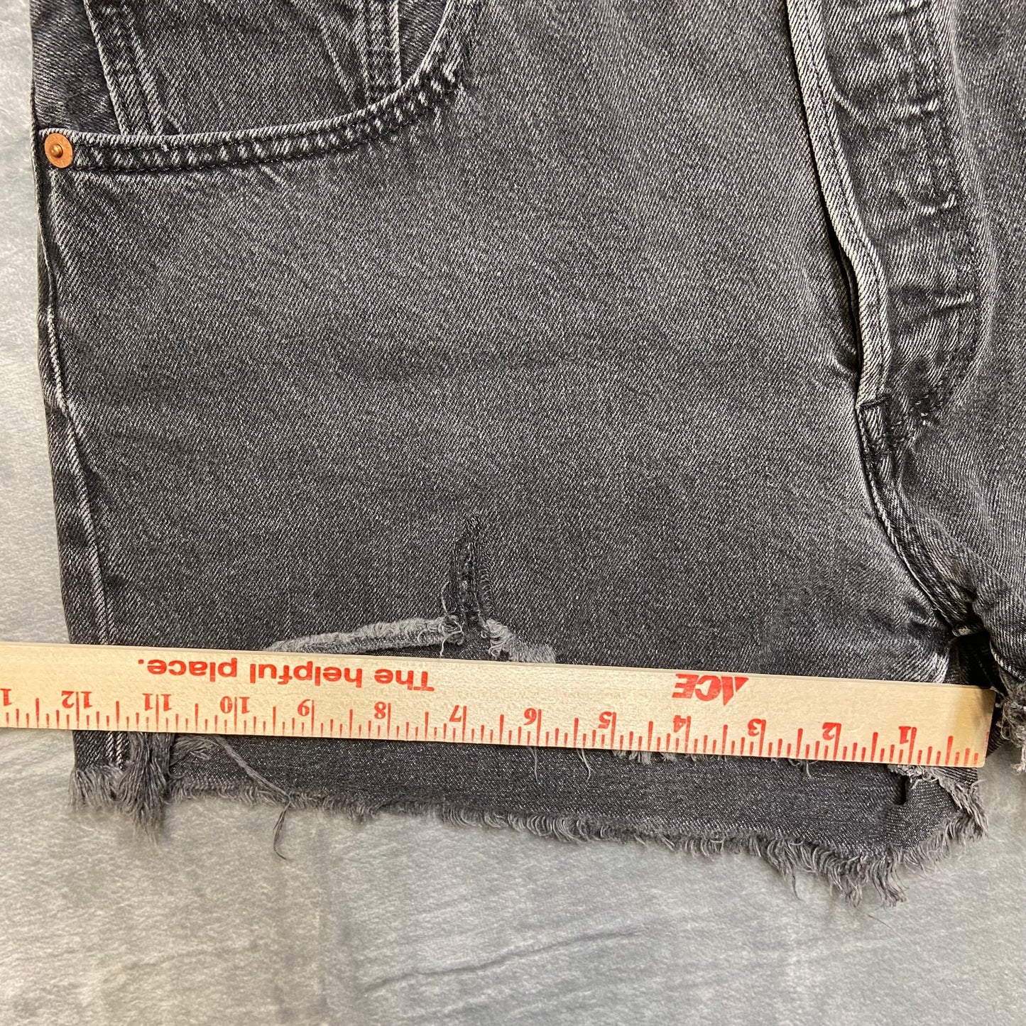 Levi's 501xx Cutoff Shorts Women's Size 31 Black Denim Button-Fly 100% Cotton