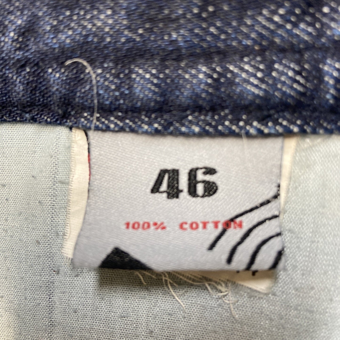 Lanzinno Jeans Men’s Size 46 Denim Blue Dark Wash Distressed