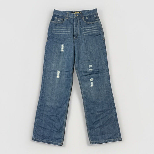 Vintage Jordan Craig Distressed Baggy Jeans Men's Size 32x32 Blue Denim