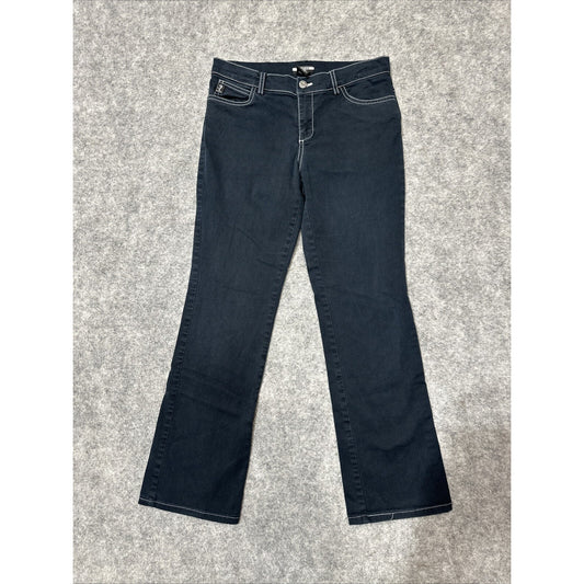 Guess Women's Bootcut Jeans Size 27 Black White Stitch Denim