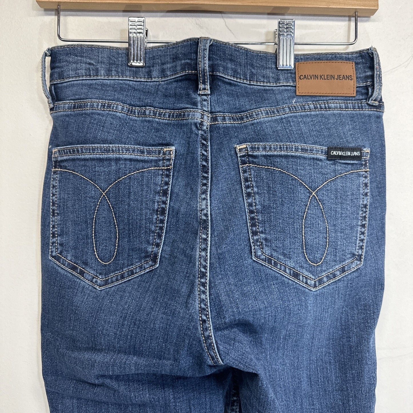 Calvin Klein Jeans Ankle Skinny Womens 6 Blue Denim Mid Rise 5 Pockets
