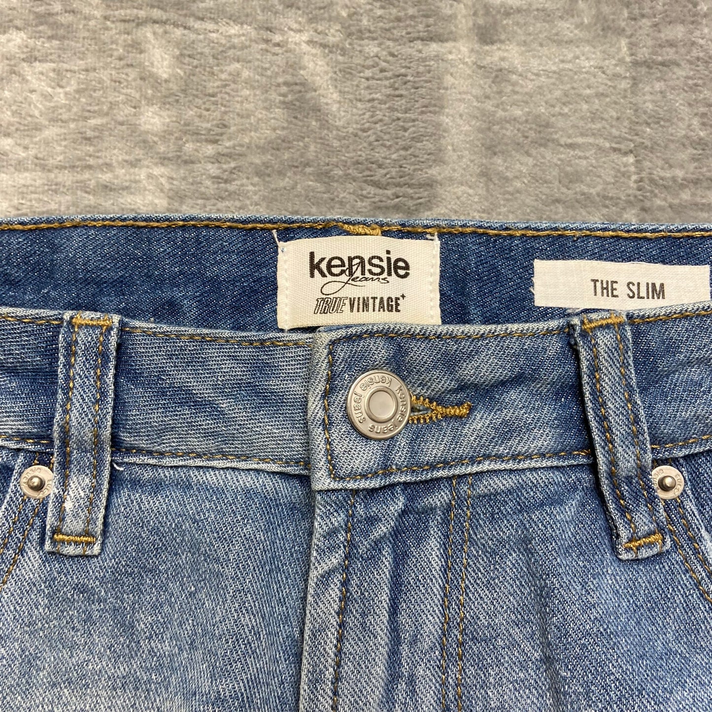 Kensie Distressed True Vintage The Slim Jeans Women's Size 2/26 Blue Denim