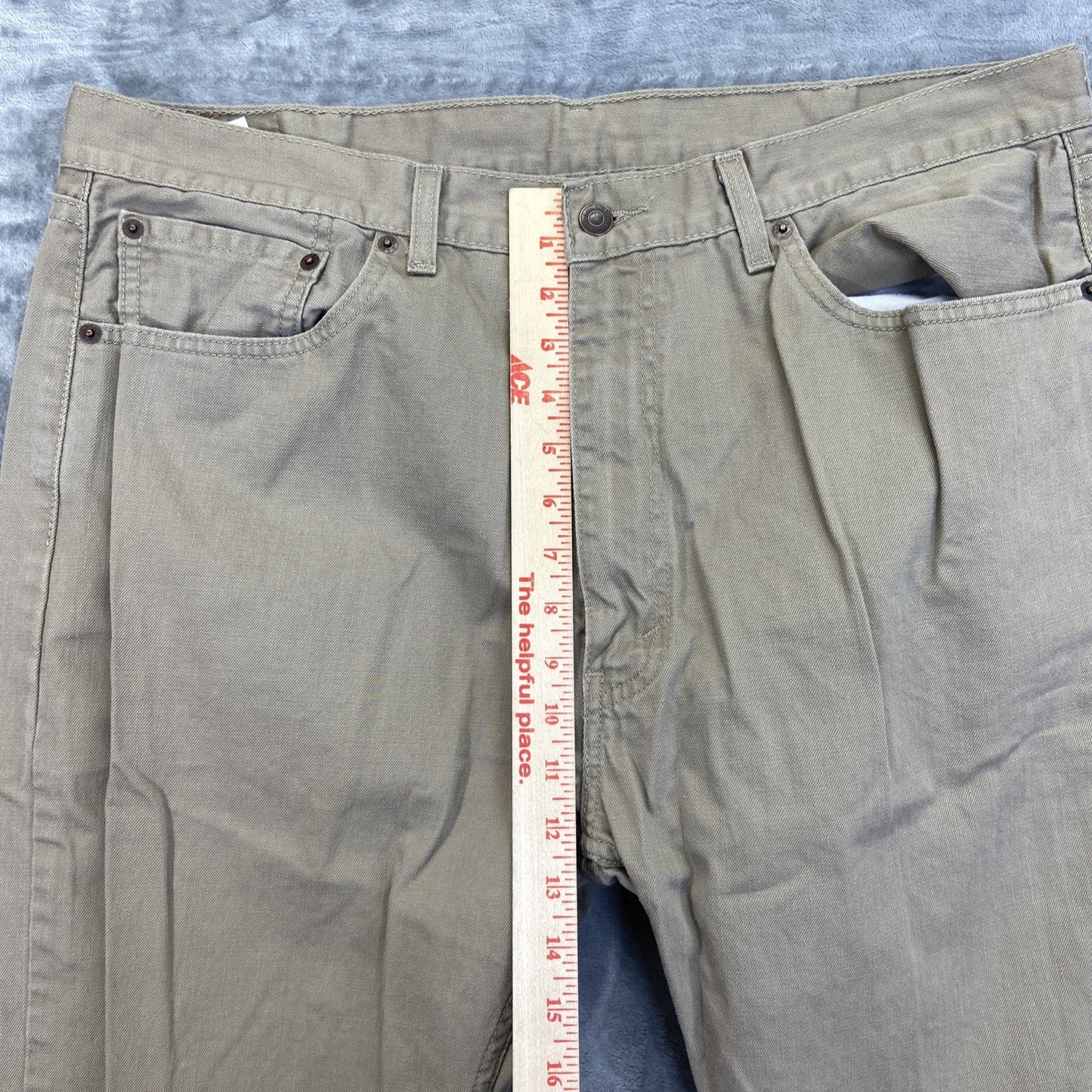 Levi's 505 Straight Jeans Men's Size 40x30 Taupe Brown Denim