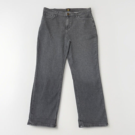 LEE Straight Leg Women's Jeans Size 18 Medium Gray Wash Denim
