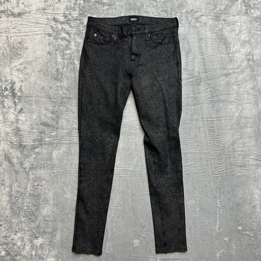 Hudson Skinny Jeans Women's Size 24 Black Marble Denim