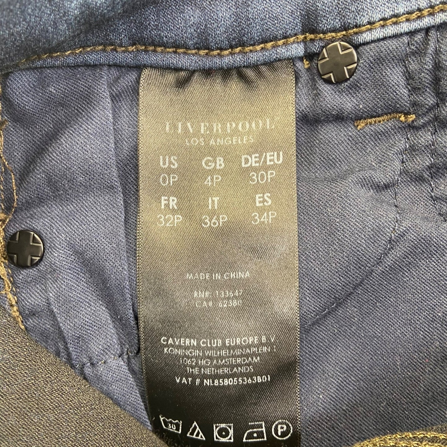 Liverpool Women's High-Rise Ankle Jeans Size 0/25 Blue