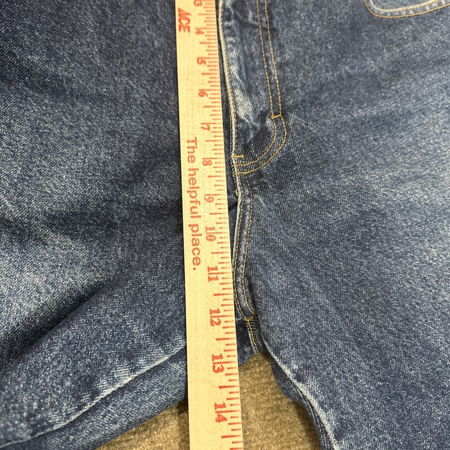 Vintage American Eagle AE Supply Dungarees Womens Jeans Size 12 Blue Dark Wash