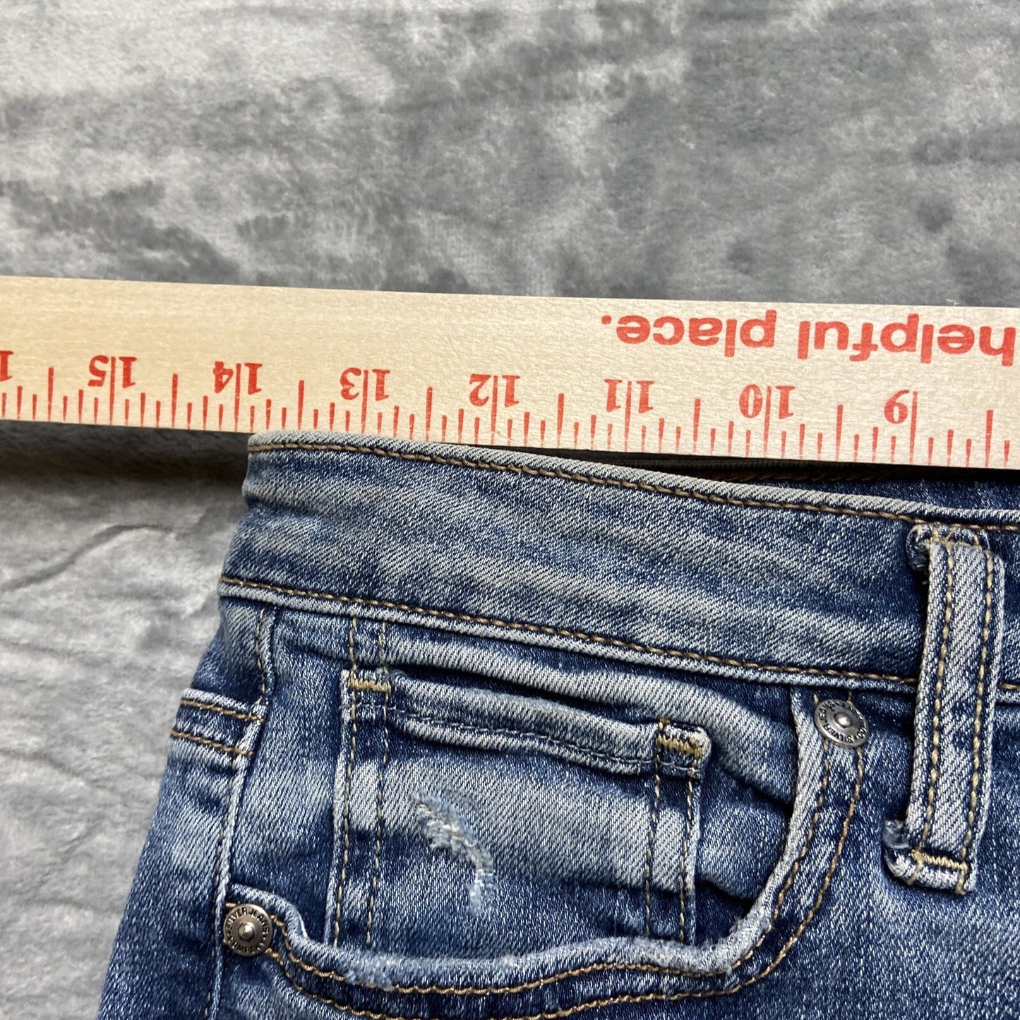 Silver Jeans Most Wanted Skinny Distressed Jeans Womens Size 28x29 Blue Denim