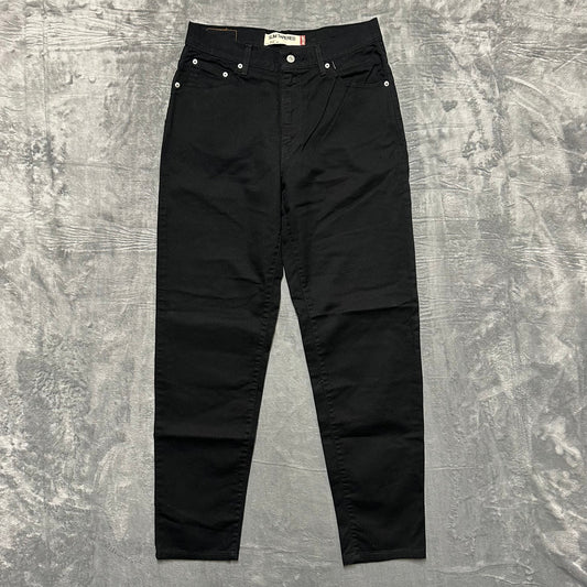 Vintage Levi's 512 Slim Tapered Jeans Women's Size 12M Black Denim