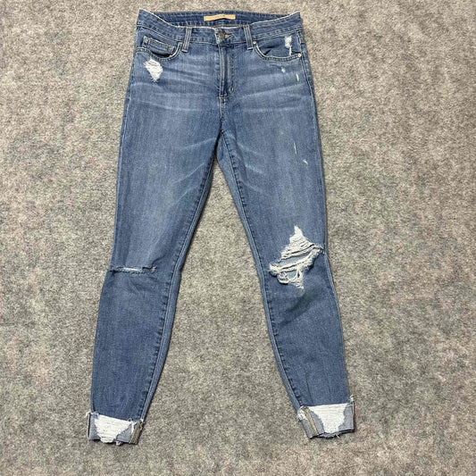 Joe's Women's Distressed Skinny Jeans Size 26 Blue Medium Wash Denim