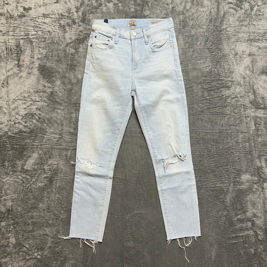 C of H Rocket Crop Petite High Rise Skinny Jeans Women's Size 24 Light Blue Denim