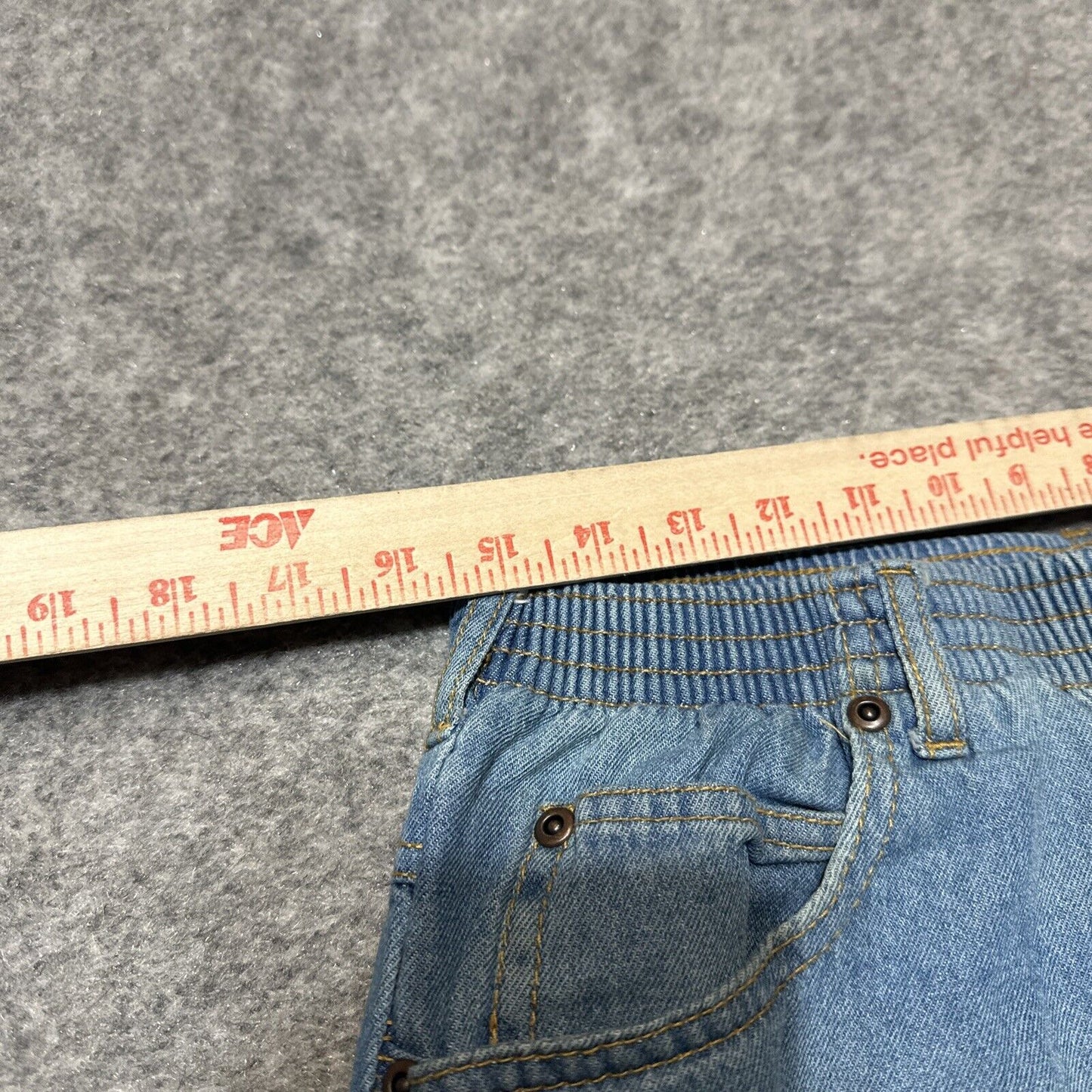 Vintage Habands Ice House Flannel Lined Jeans Men's 36S Blue Light Wash Denim