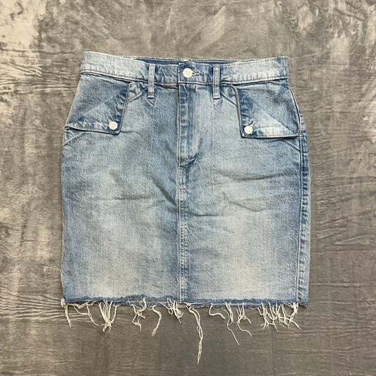 Gap Straight Flap Pockets Skirt Women's Size 8 Light Blue Denim