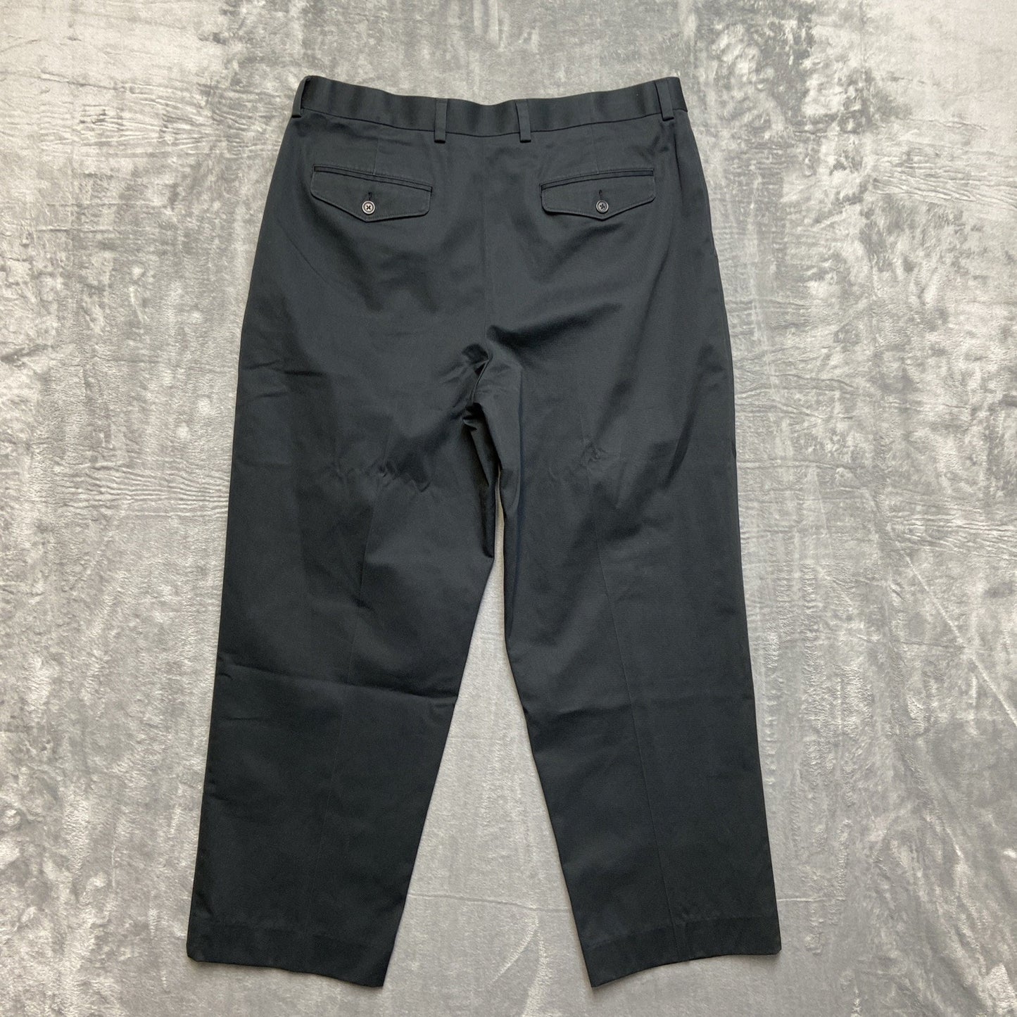 L.L. Bean Comfort Waist Pleated Formal Dress Pants Men's Size 36 Black