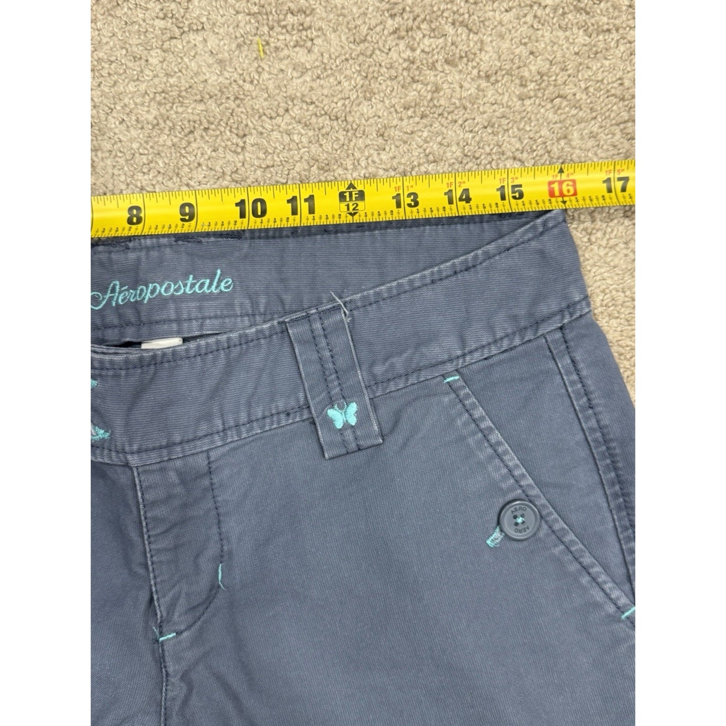 Aeropostale Blue Women's Stretch Pants Size 7/8